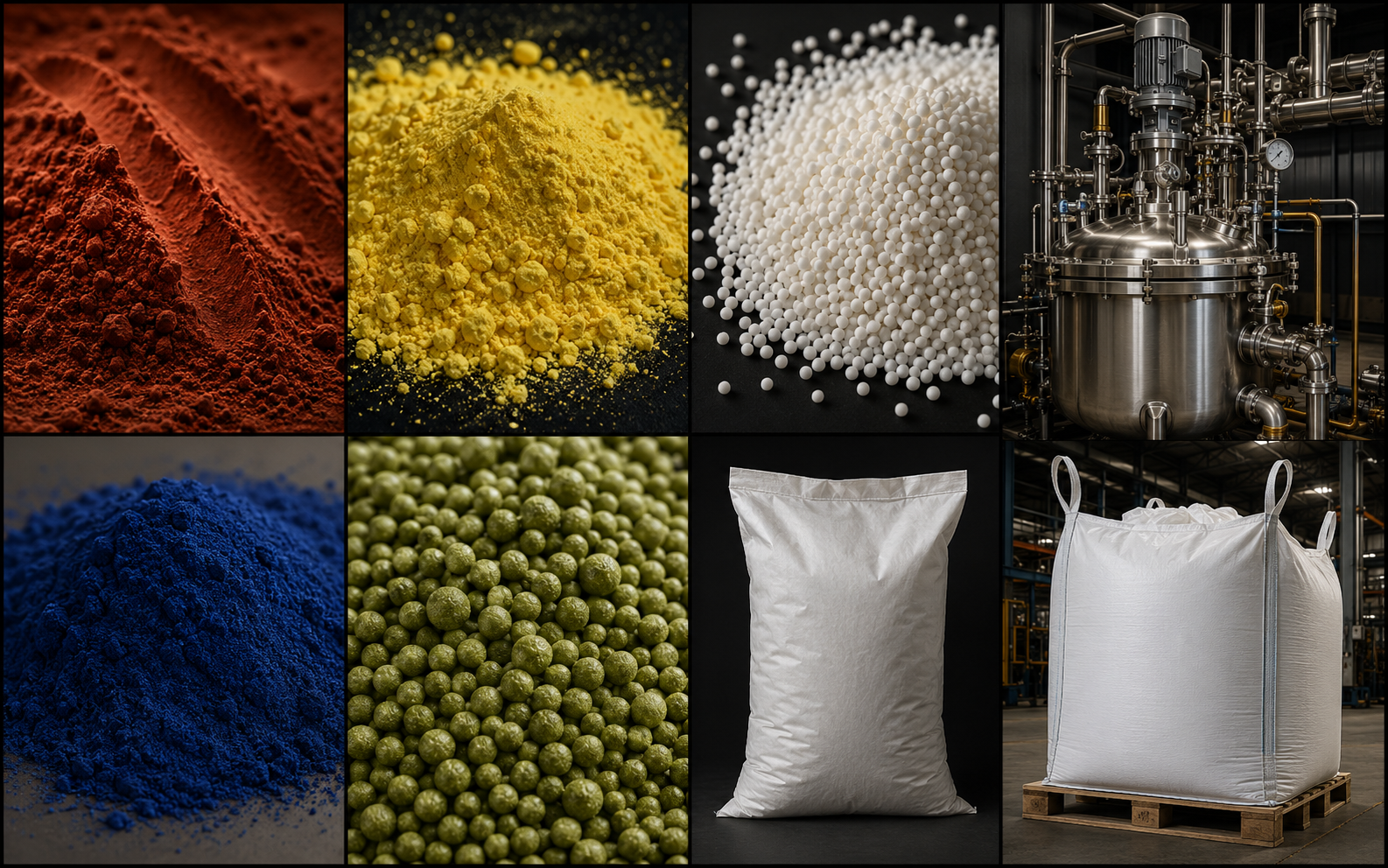 Speciality agricultural materials, industrial mixing equipment and packaging formats